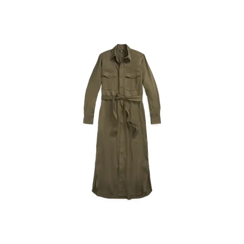 Ralph Lauren Long-Sleeved Dresses Women's Brown Green