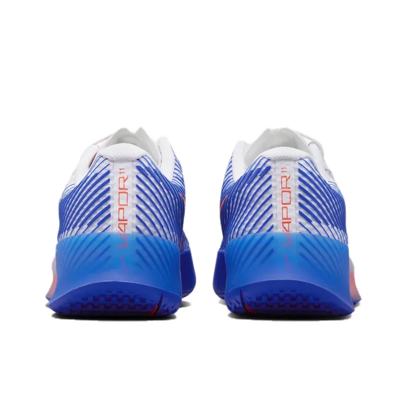 Nike Air Zoom Vapor 11 Anti Slip Wear Resistant Low Top Tennis Shoes Men's White Blue-4