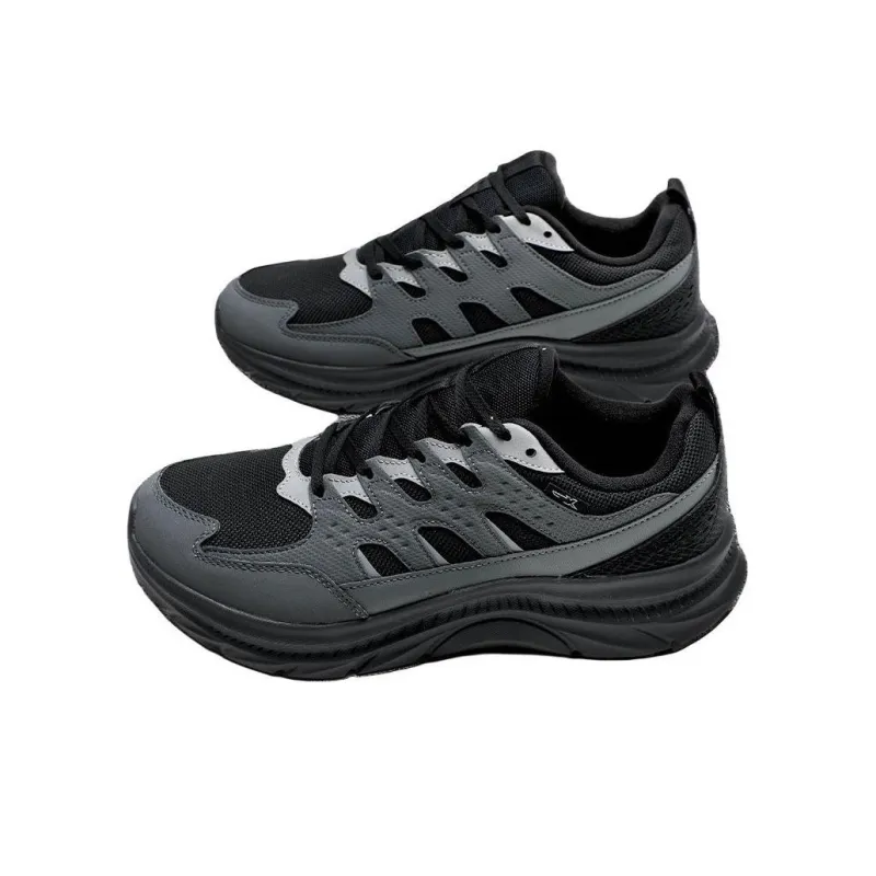 XTEP Anti Slip Wear Resistant Low Top Casual Running Shoes Men's Black Gray-2