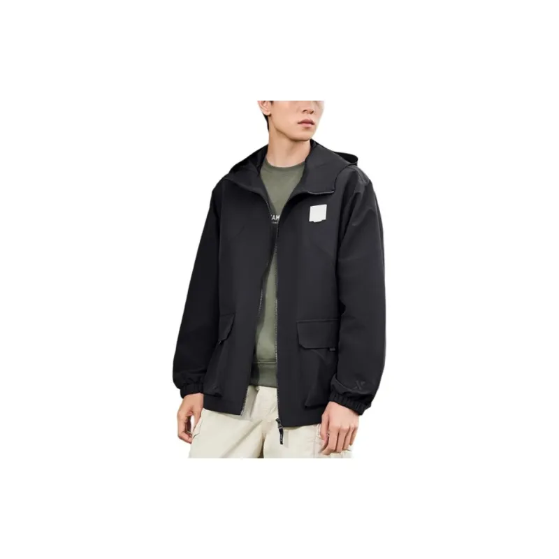 XTEP Jackets Coats Unisex Jet Black-2