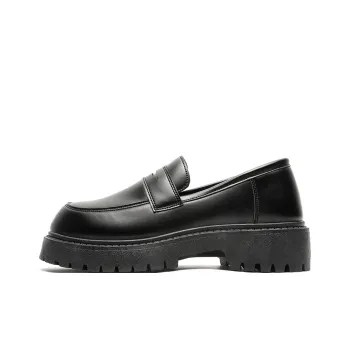 Wooden Rabbit Loafers Men Black/Black White