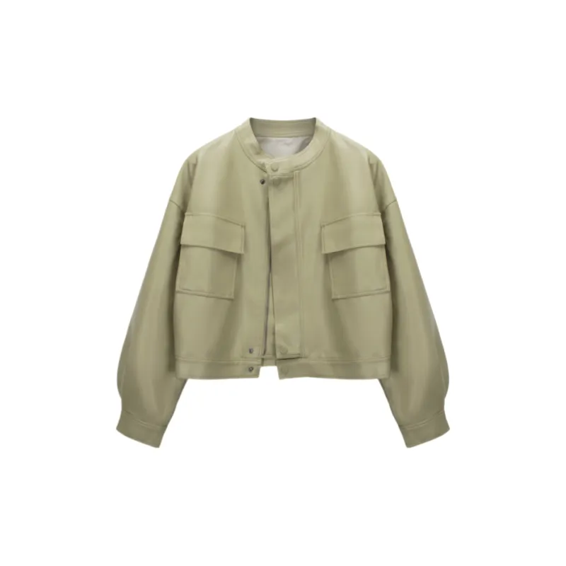 Classic Leather Jacket Exemplifies Unique Style Unisex-29