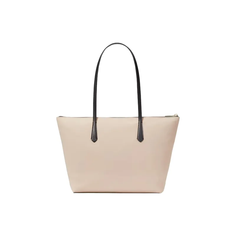 Kate Spade Recycled Nylon One Shoulder Handbag Medium Size Women's Warm Beige Multicolor-2