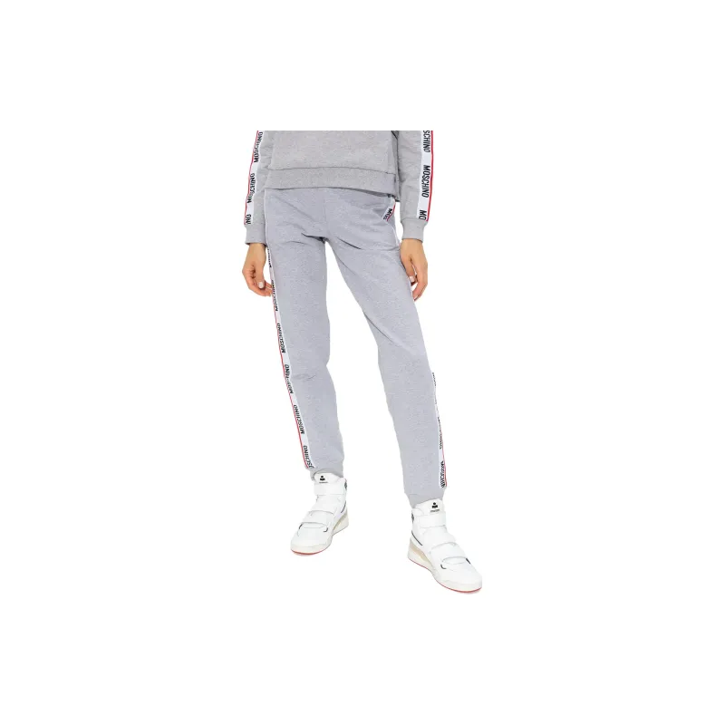 MOSCHINO Knitted Sports Pants Women's Gray-2