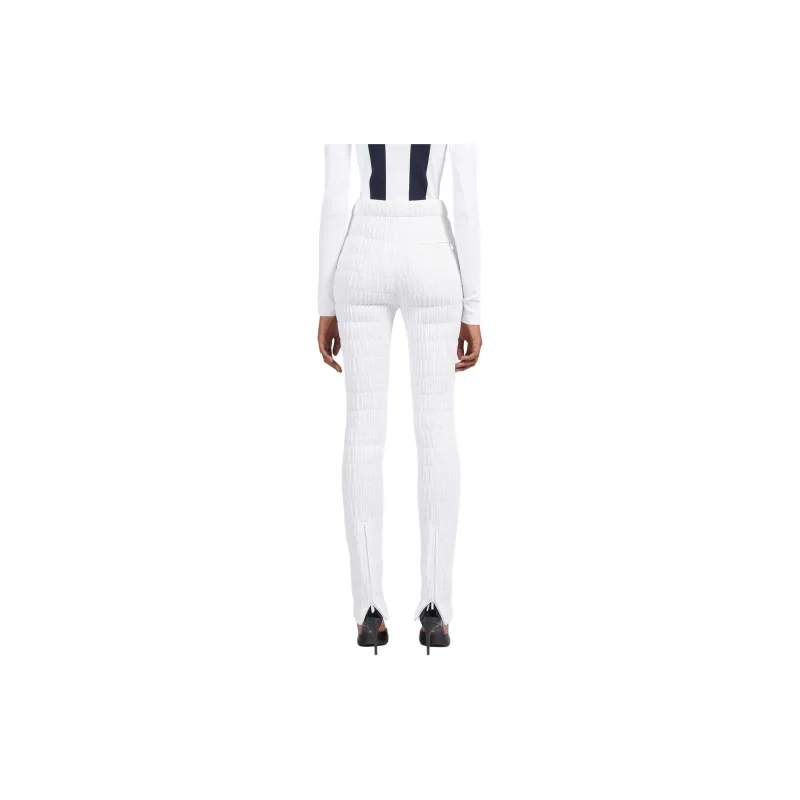 FERRAGAMO Quilted Trouser Casual Pants Women's Optical White-3
