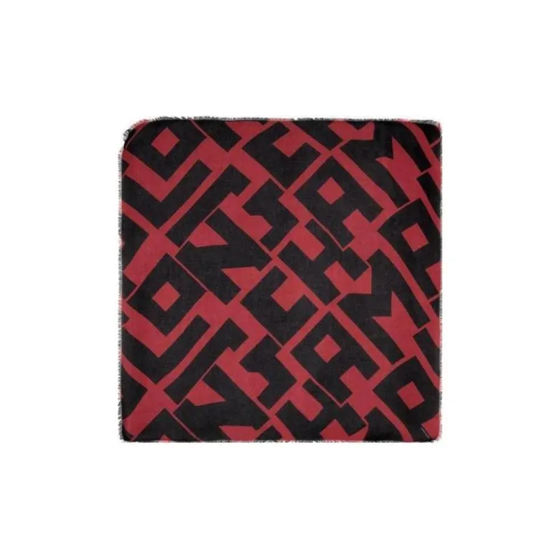 LONGCHAMP Viscose Cashmere Knit Scarves Women's Red-0