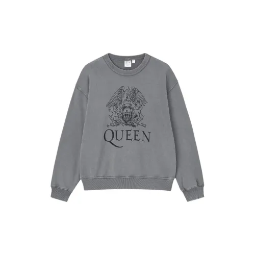 GU Queen Collaboration Sweatshirts Men Gray