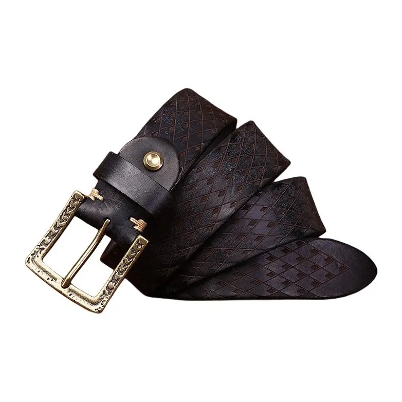 JEANSWEST Cow Leather Leather Belts Men's Width  3.8cm-0