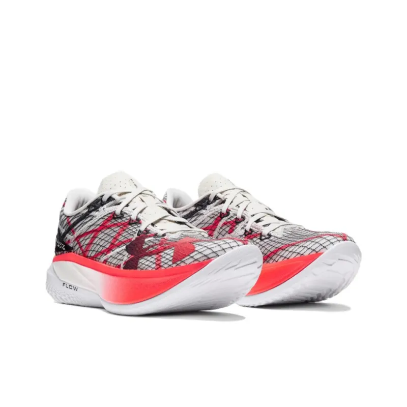 Under Armour Velociti Elite 2 Anti Slip Wear Resistant Low Top Casual Running Shoes Unisex White Red-1