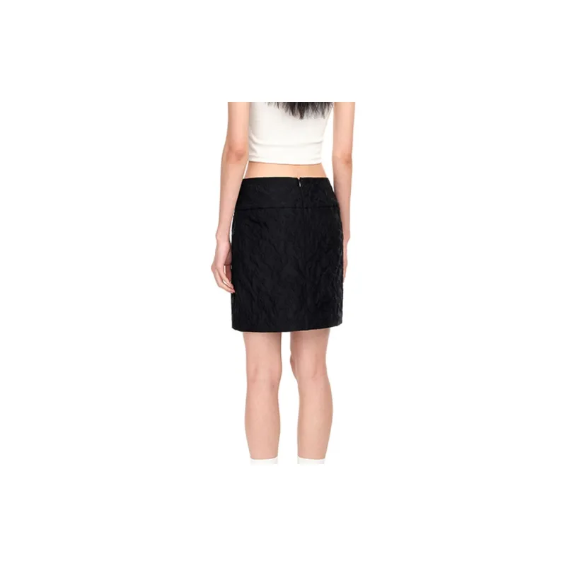 SHUSHUTONG Casual Short Skirts Women's Black-2
