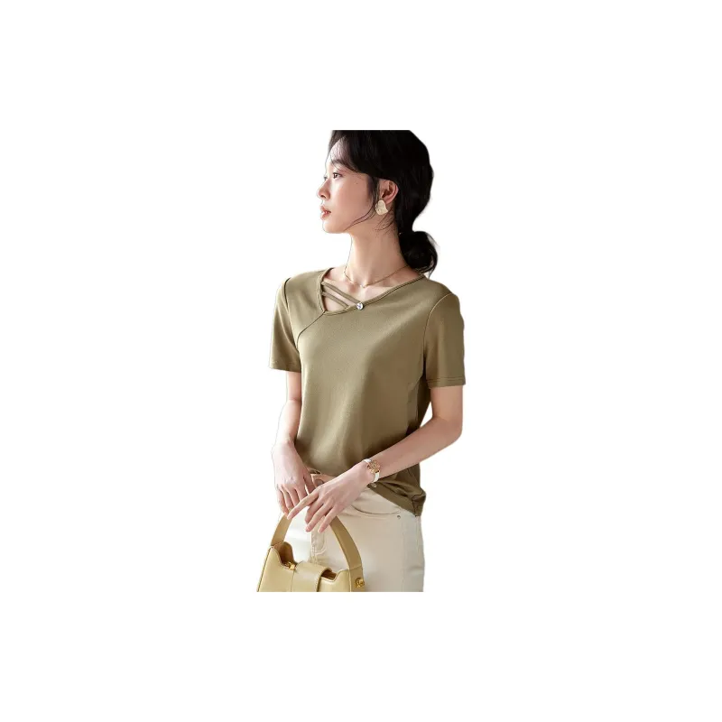 XWI T Shirts Women's Pale Green-1