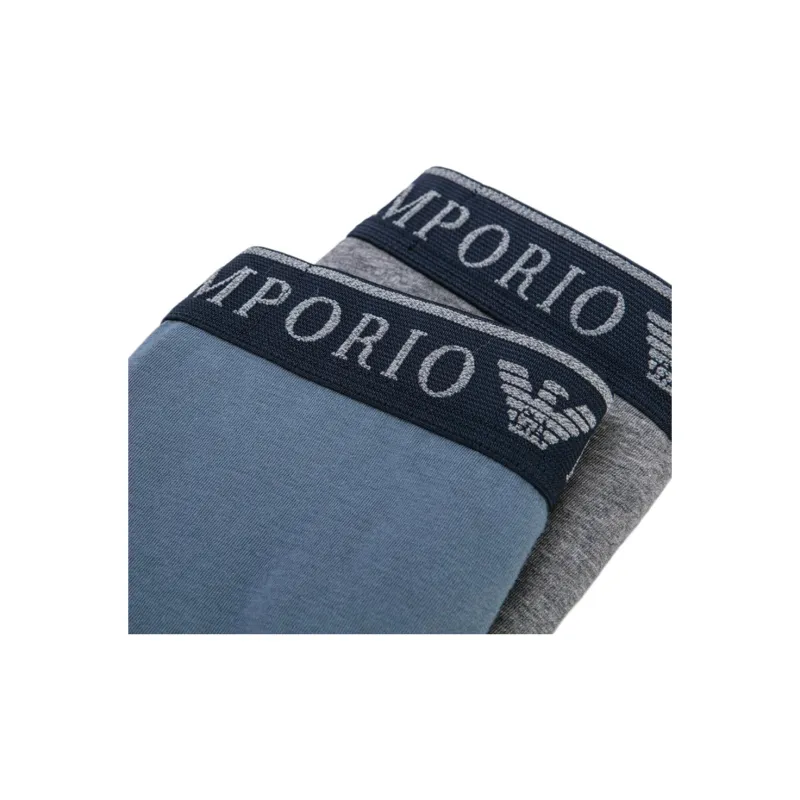EMPORIO ARMANI FW24 Underpants Men's 2 Pack Blue+Gray-4