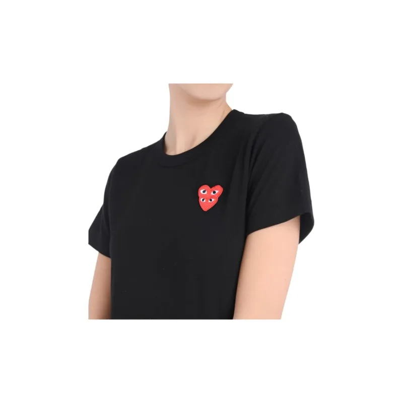 CDG Play T Shirts Women's Black-4