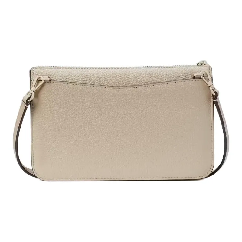 Kate Spade Leila Leather Shoulder Bag, Crossbody Bag Small Size Women's Light Sand Multicolor-2