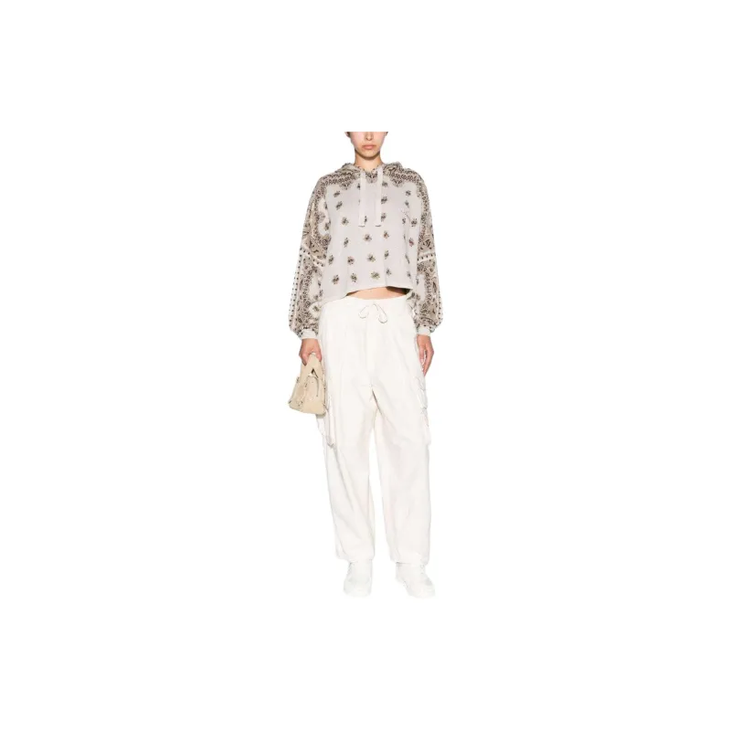AMIRI Bandana Hoodie 'White/Brown'-1