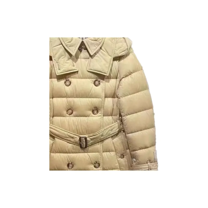 Burberry Arniston Hooded Puffer Long Down Jacket Honey-5