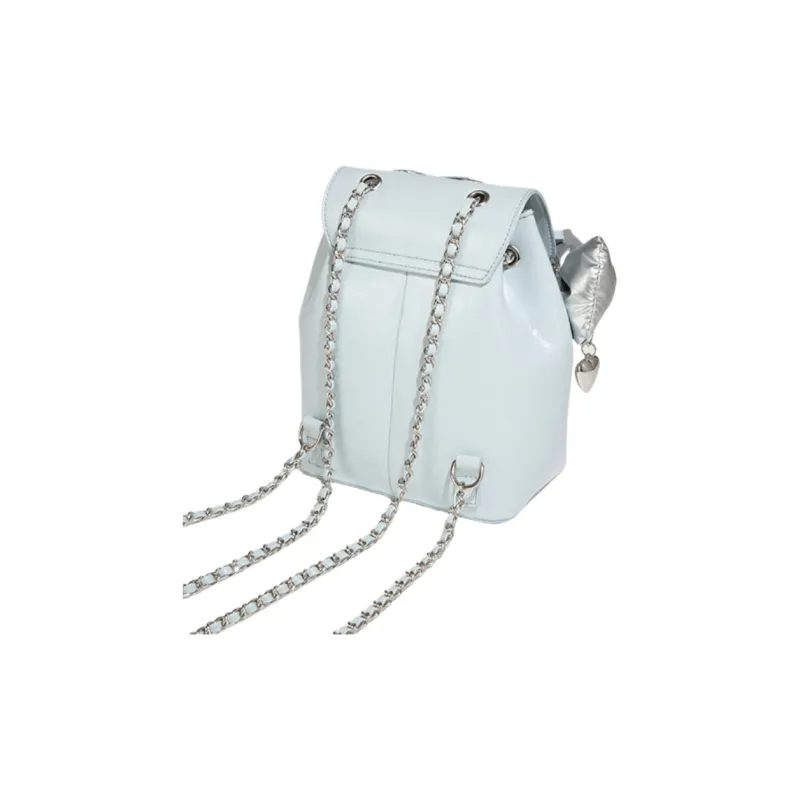 NOMK PU Backpack Handbag Women's Blue/Silver/Pink-4