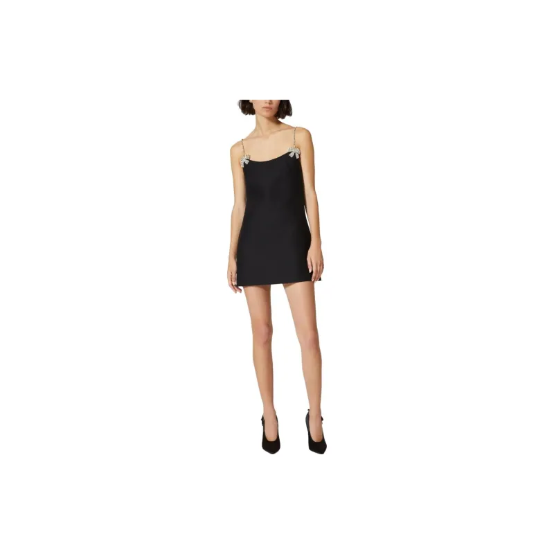 Valentino Crepe Couture Embellished Sleeveless Dress-2