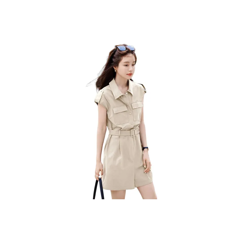 Mo Han Yi Mei Jumpsuit Women's Beige-1