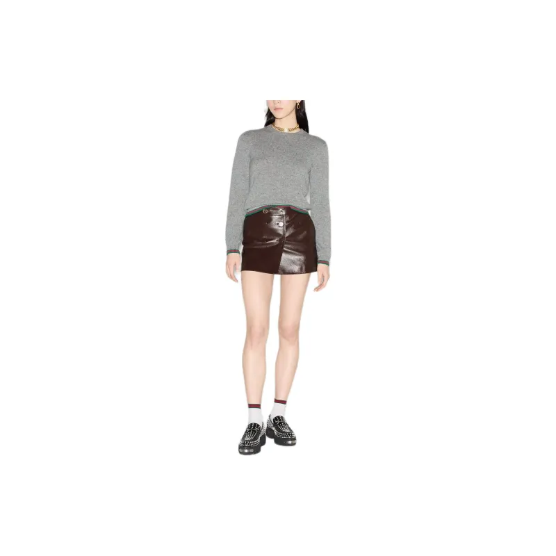 GUCCI Striped Hem Knit Sweater-3