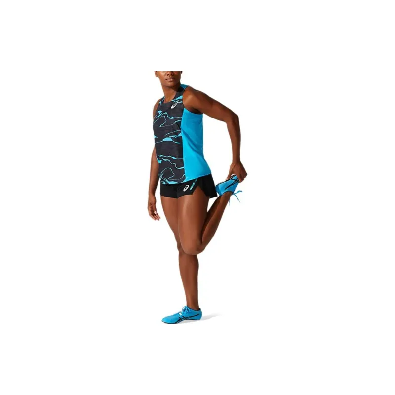 Asics Light Mesh Singlet Tank Tops Women's Blue-3