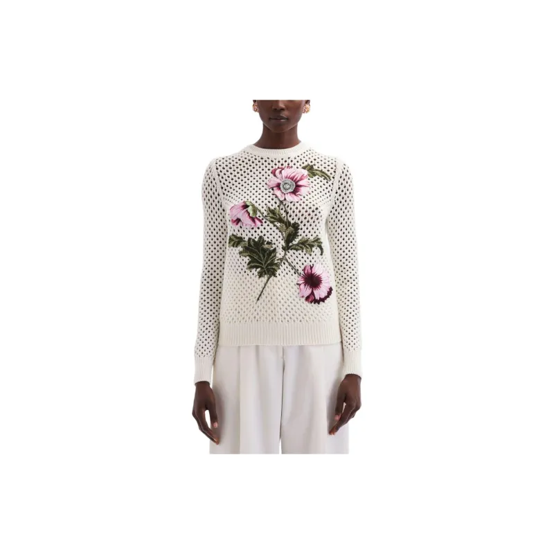 Oscar De La Renta Open-knit Crochet Rop-2