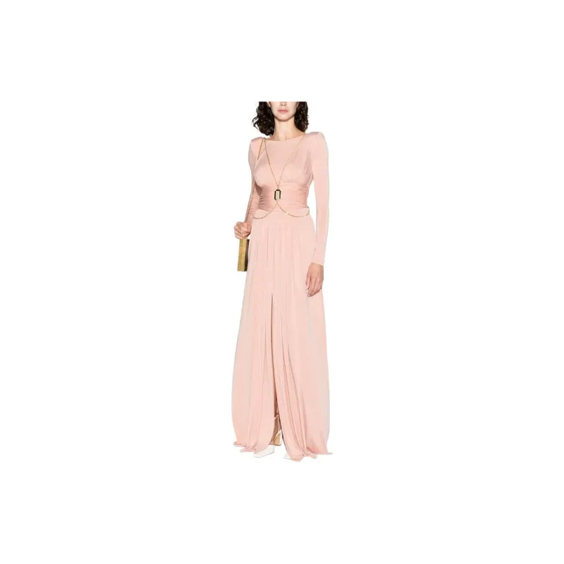 Elisabetta Franchi Long-Sleeved Dresses Women's Pink-4