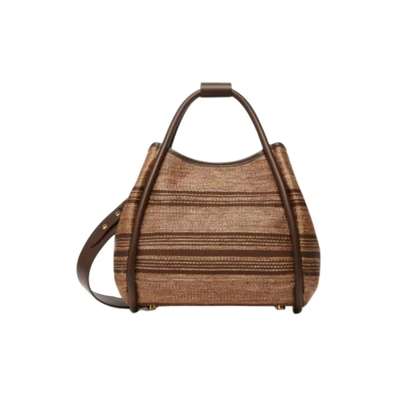MaxMara Nylon Shoulder Bag, Crossbody Bag, Handbag Women's Tobacco Brown-4