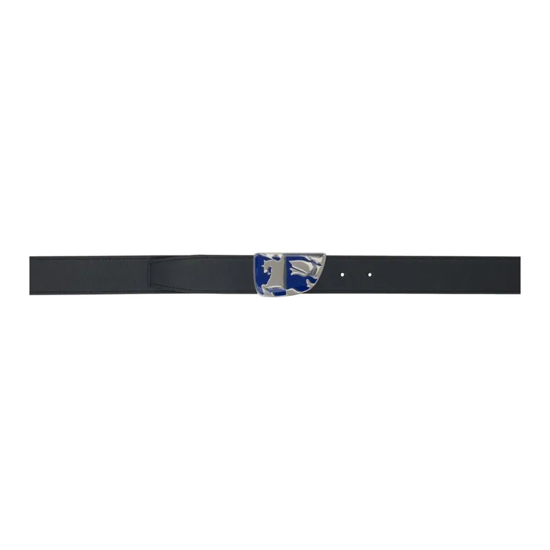 Burberry Calfskin Hardware Leather Belts Men's Black Width: 4CM-0