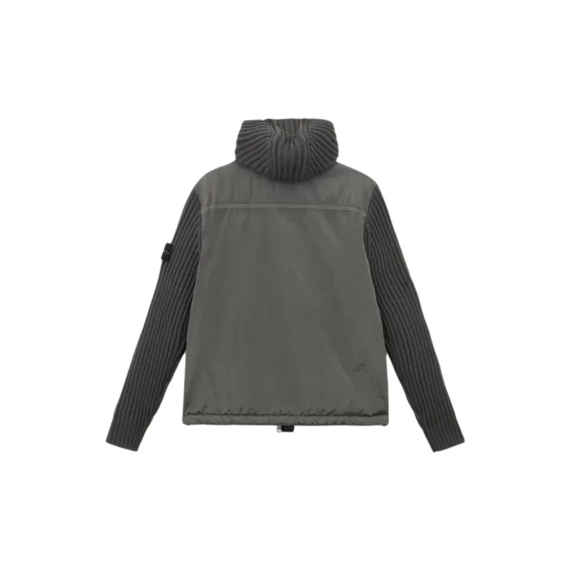 STONE ISLAND Logo Patch Funnel Neck Jacket-1
