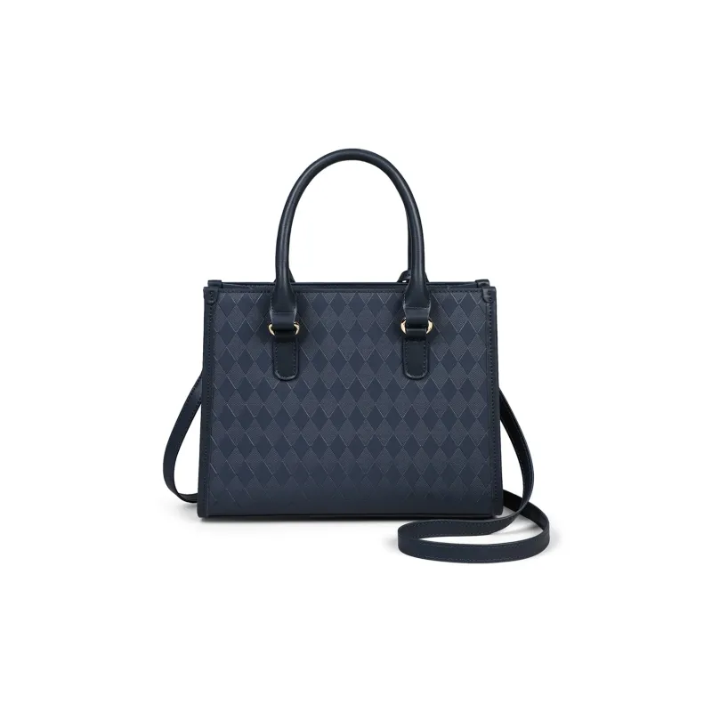 C°BANNER Cow Leather With Synthetic Leather Handbag, Shoulder Bag, Crossbody Bag, Mom Bag Tubas Women's Blue-5