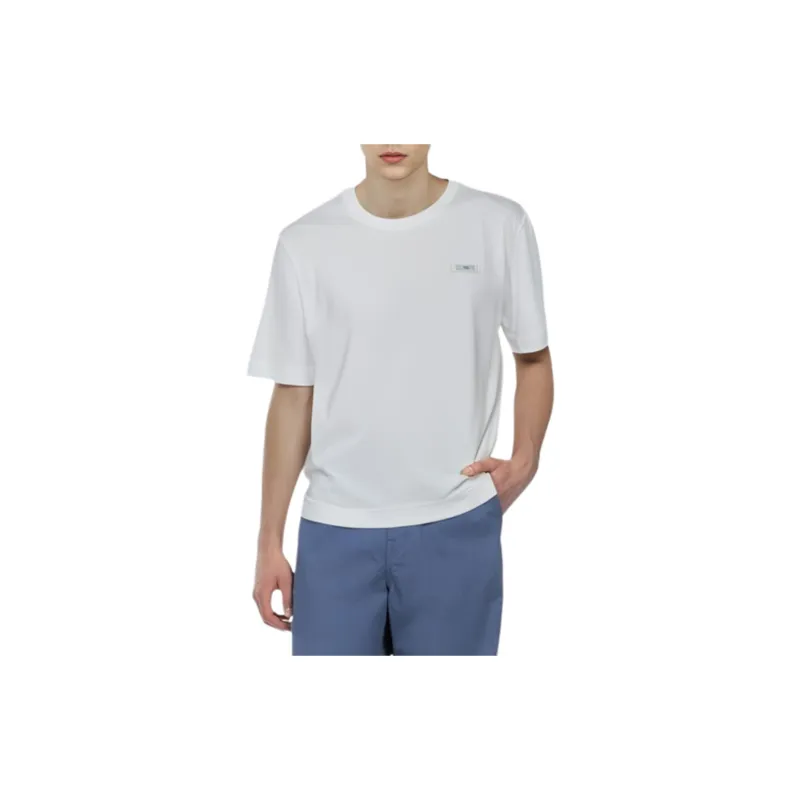 FENDI Pullover Crew Neck Casual Short Sleeved T Shirt Men's White-3