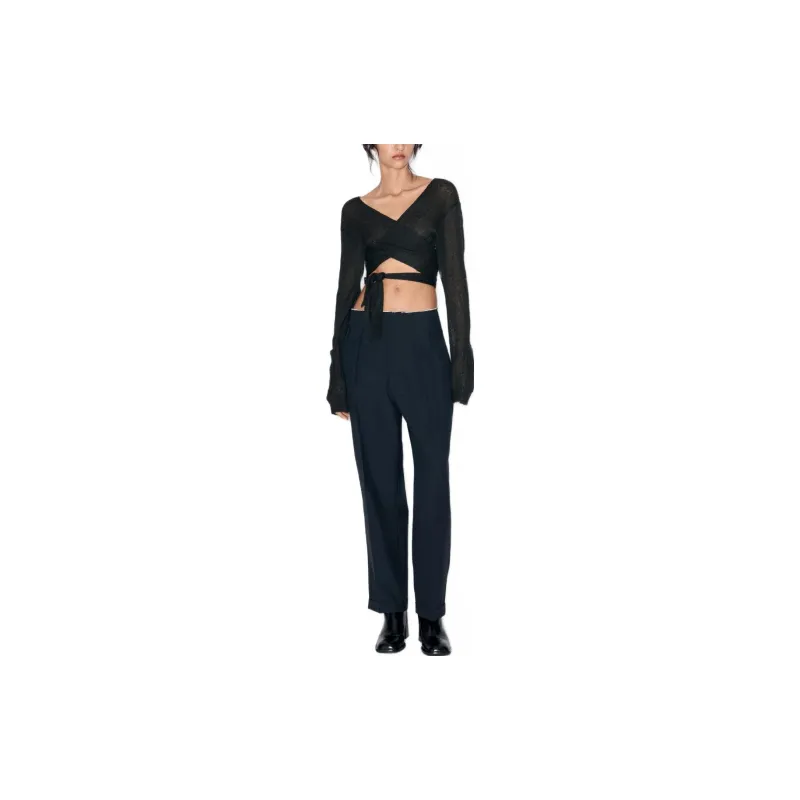 ZARA Cropped Coats Women's Black-1