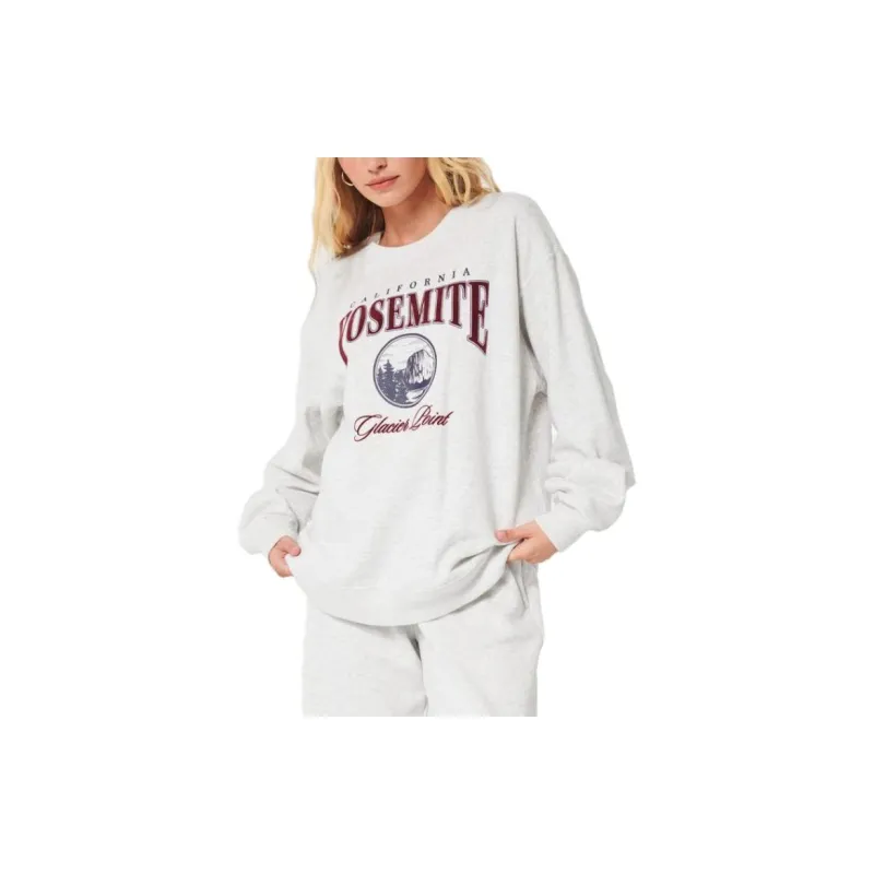 Hollister Sweatshirts Women's Light Heather Gray-2