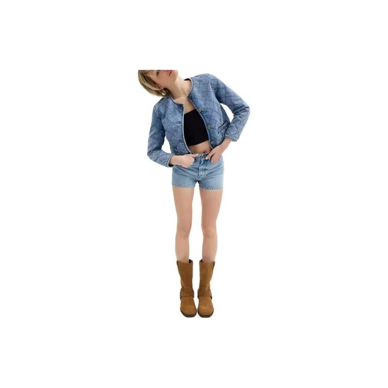 COACH SS24 Denim Jacket Women's Blue-1