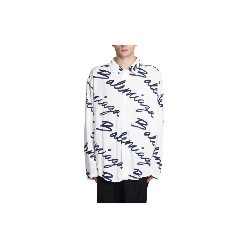 Balenciaga Logo Long Sleeve Shirt-2