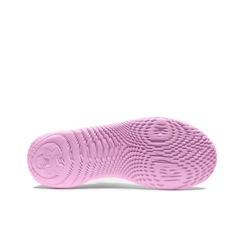 Under Armour SlipSpeed Anti Slip Wear Resistant Low Top Training Shoes Unisex White Pink-4