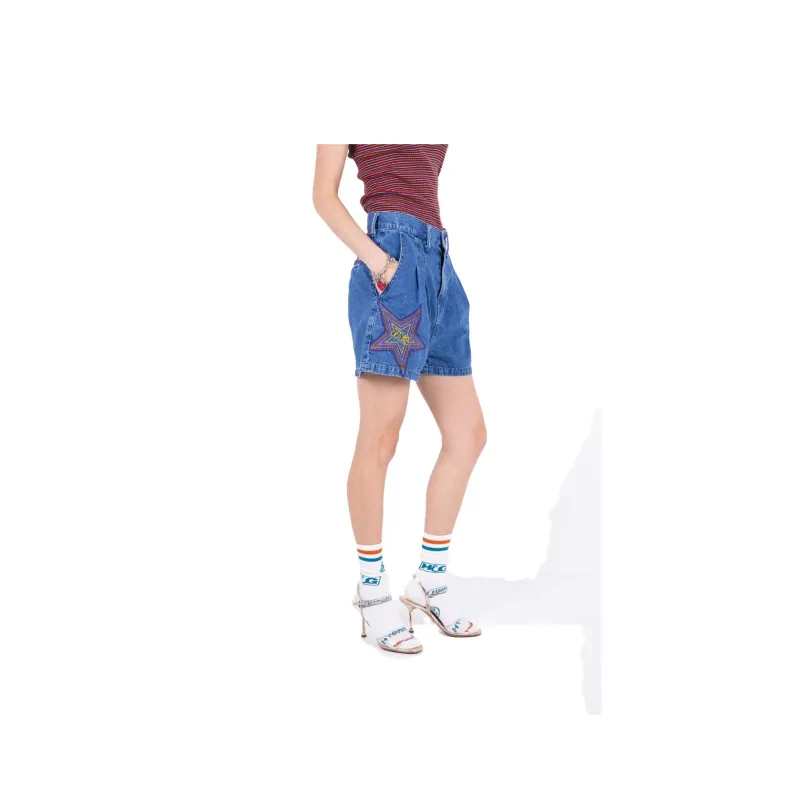 HYSTERIC GLAMOUR Denim Shorts Women's Light Indigo-4