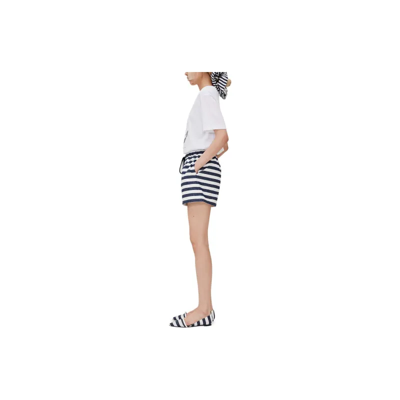 KIMHEKIM Stripe print Drawstring Shorts-4