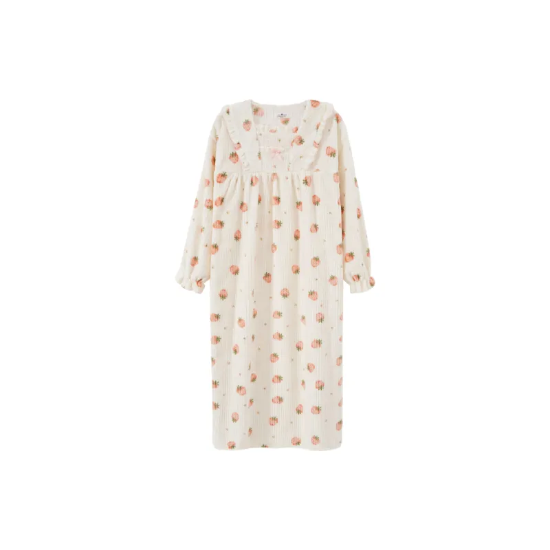 Ta Yan Winter Nightgown Women's Apricot-0