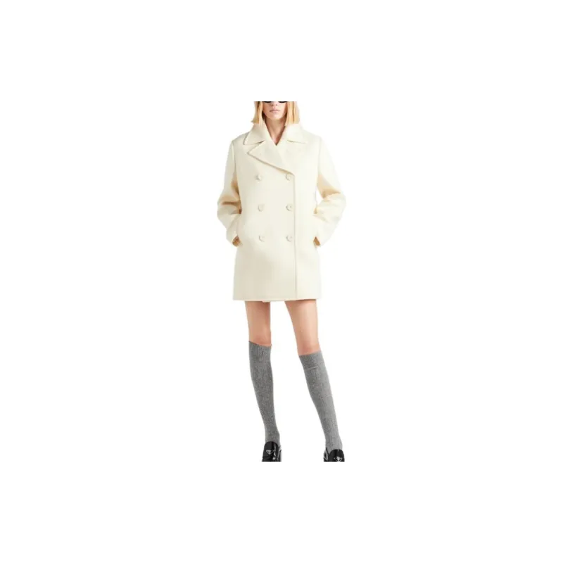 PRADA Double Breasted Long Sleeved Coat-1