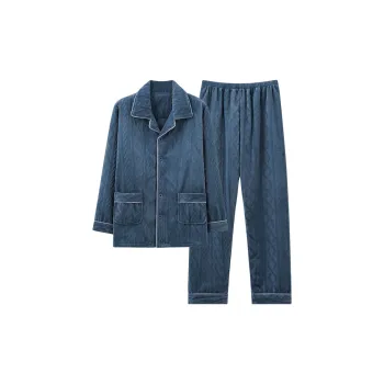 Huggy Kissy Pajama Set Men's Indigo