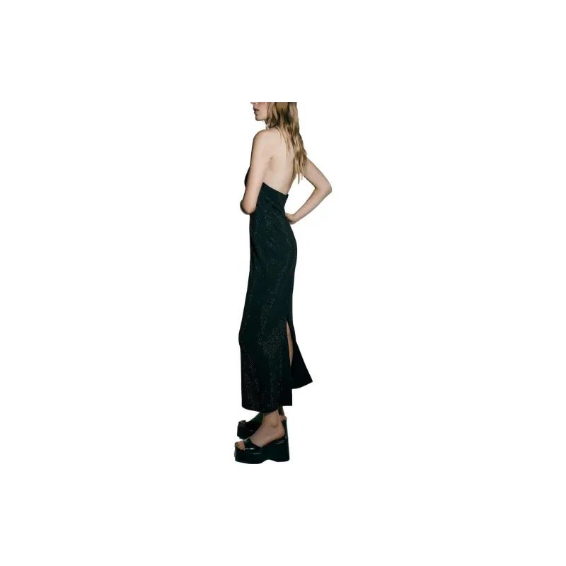ZARA Slip Dresses Women's Black-4