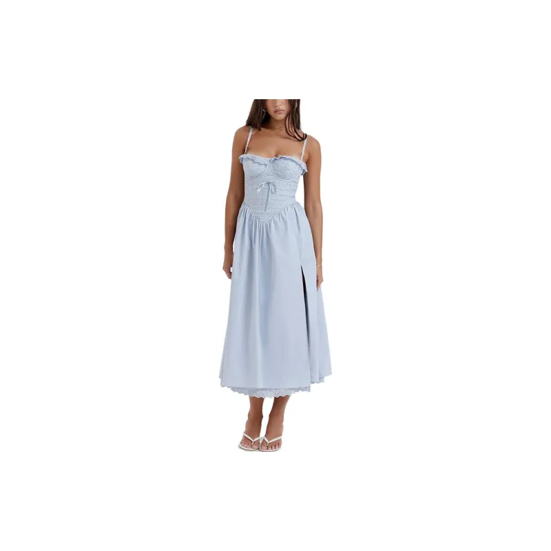 HOUSE OF CB SS23 Jaime Collection Slip Dresses Women's Pink Blue-1