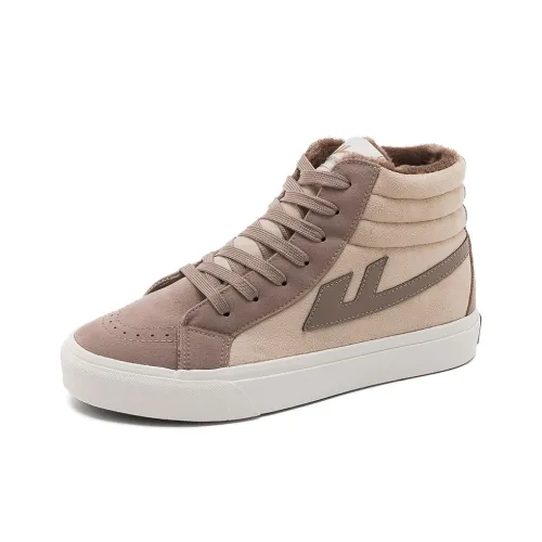 WARRIOR Wing Series Casual Shoes Unisex High-Top Coffee