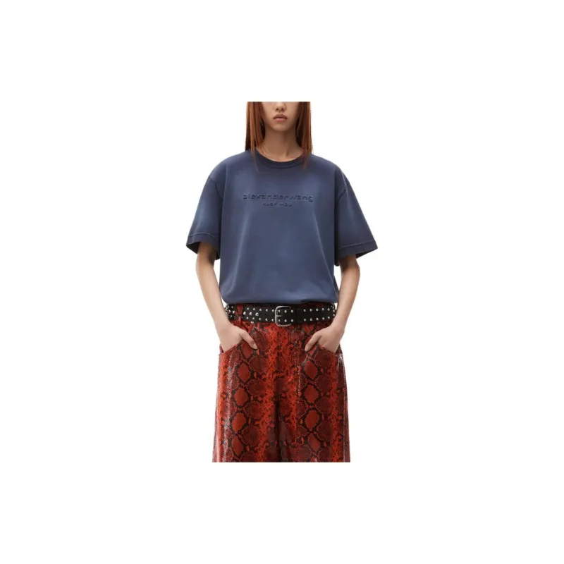 Alexander Wang Logo-embossed Cotton T-shirt-1