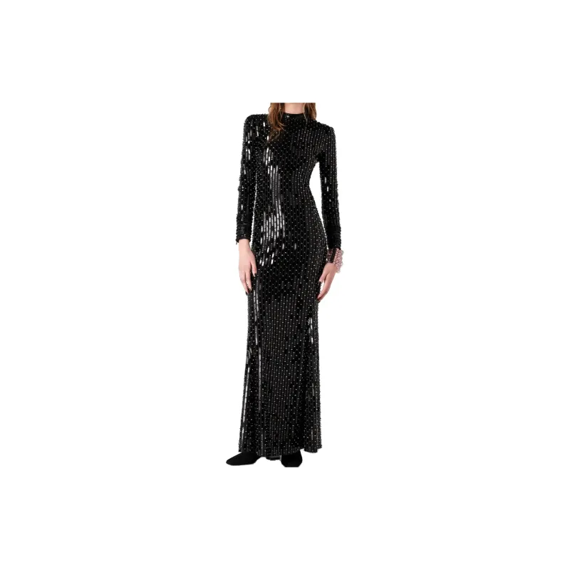 GIORGIO ARMANI Long-Sleeved Dresses Women's Black-1