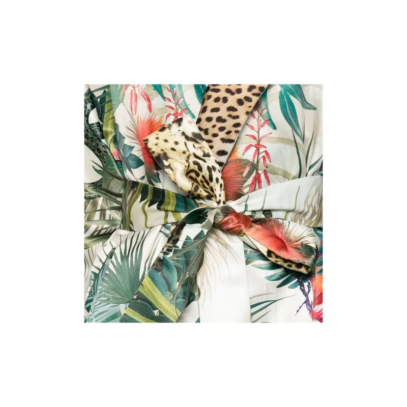 Roberto Cavalli Jungle print Belted Coat-6