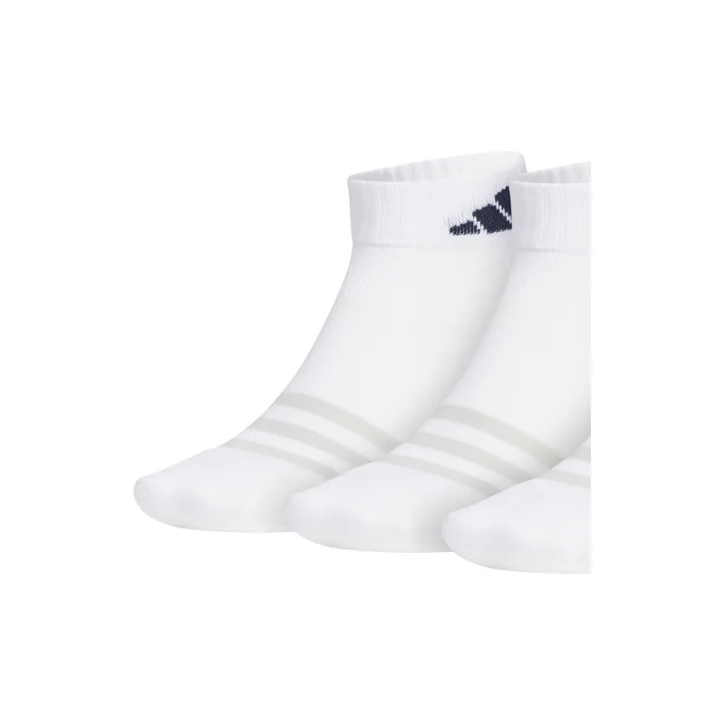 Adidas Ankle Socks Unisex White 9 Double Loads-2