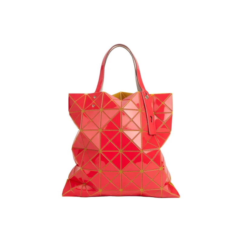 ISSEY MIYAKE PVC Handbag Shoulder Bag Women's Red & Coral Pink-1